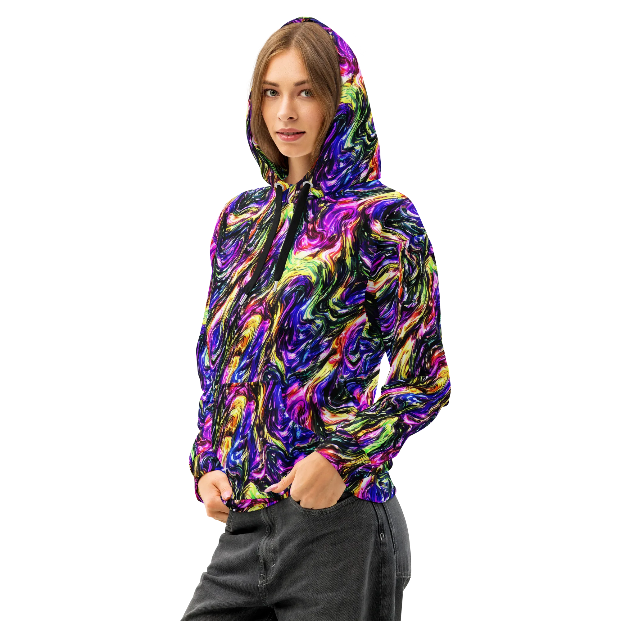 Ember Electric on Cotton Hoodie — Left Front