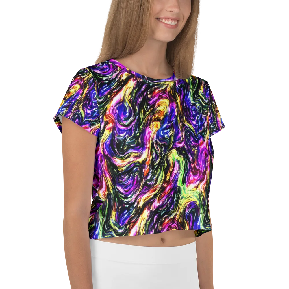 Ember Electric on Crop Tee — Right