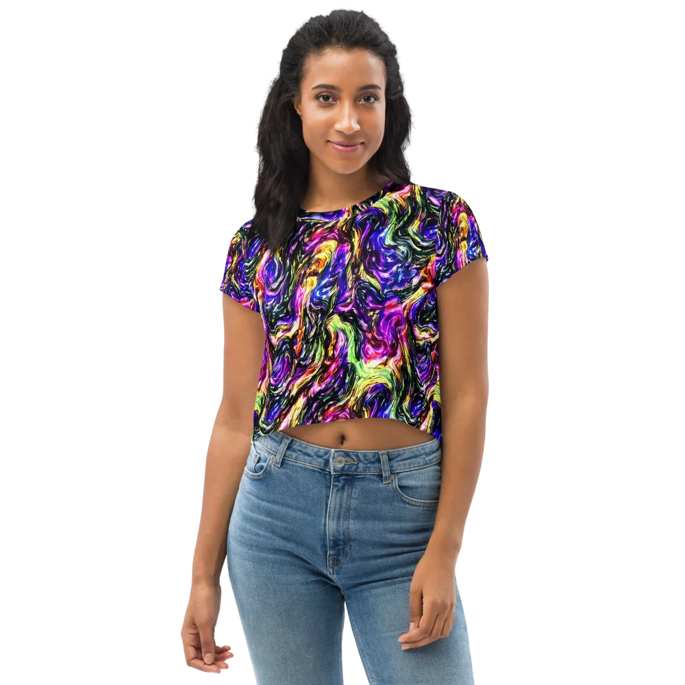 Ember Electric on Crop Tee — Front