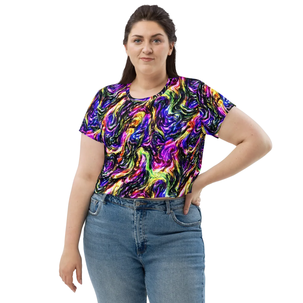 Ember Electric on Crop Tee — Front