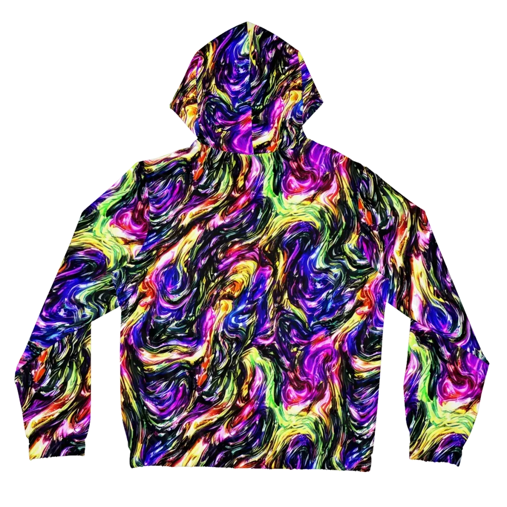 Ember Electric on Women's Full-Zip Hoodie — Back