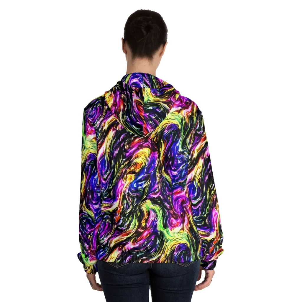 Ember Electric on Women's Full-Zip Hoodie — Back On Person