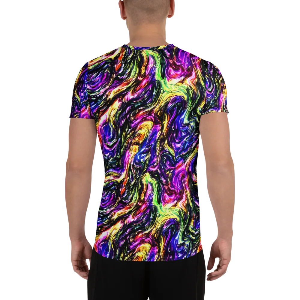 Ember Electric on Men's Athletic T-Shirt — Back