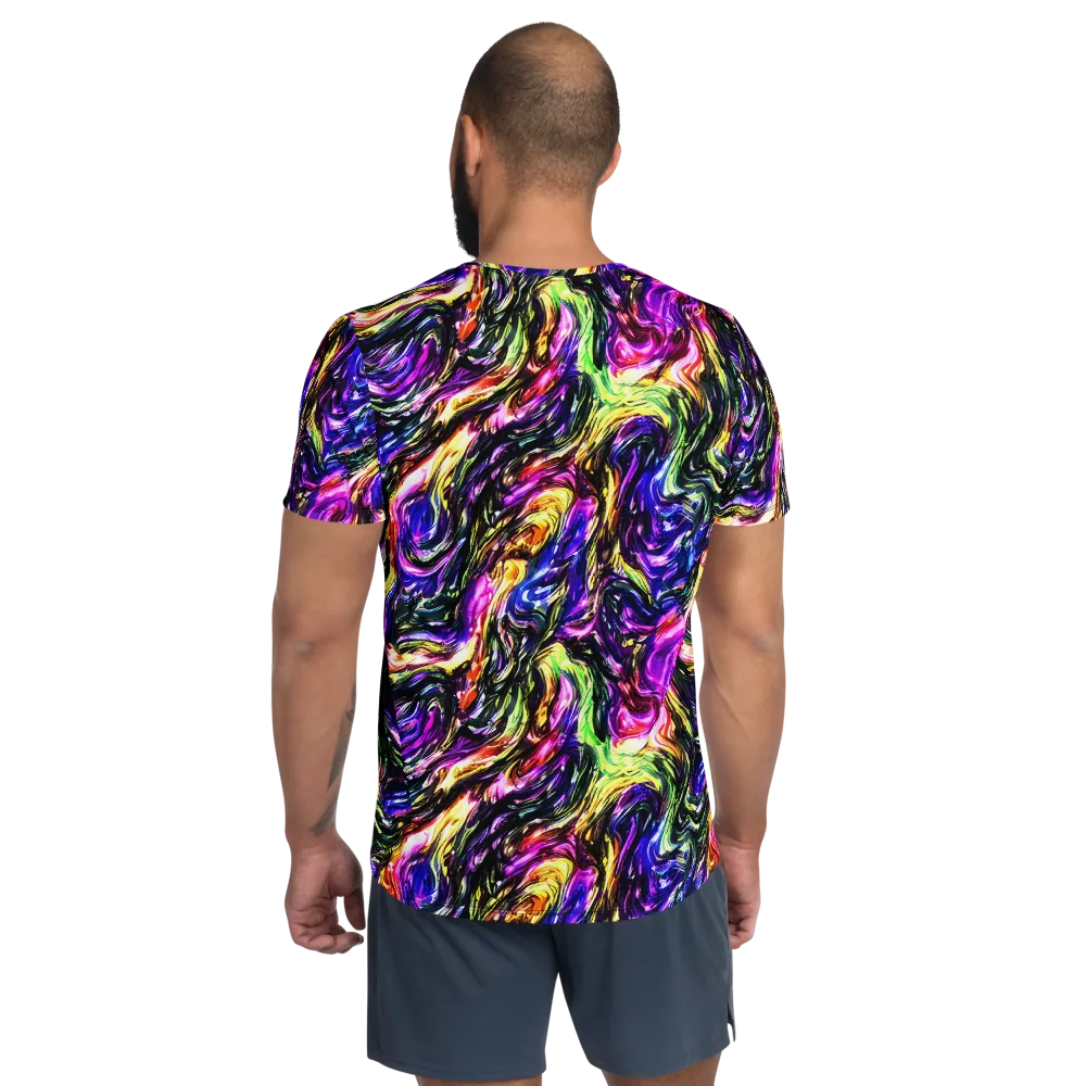 Ember Electric on Men's Athletic T-Shirt — Back