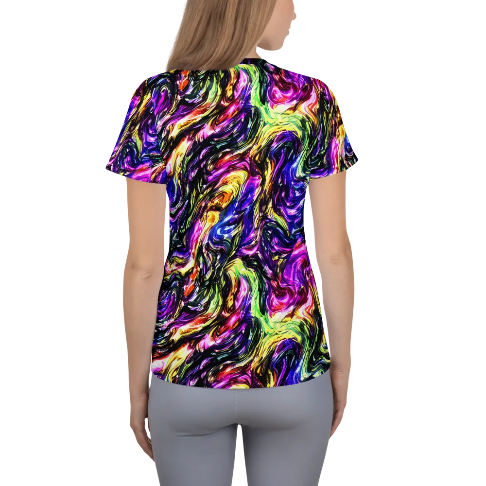 Ember Electric on Women's Athletic T-Shirt — Back