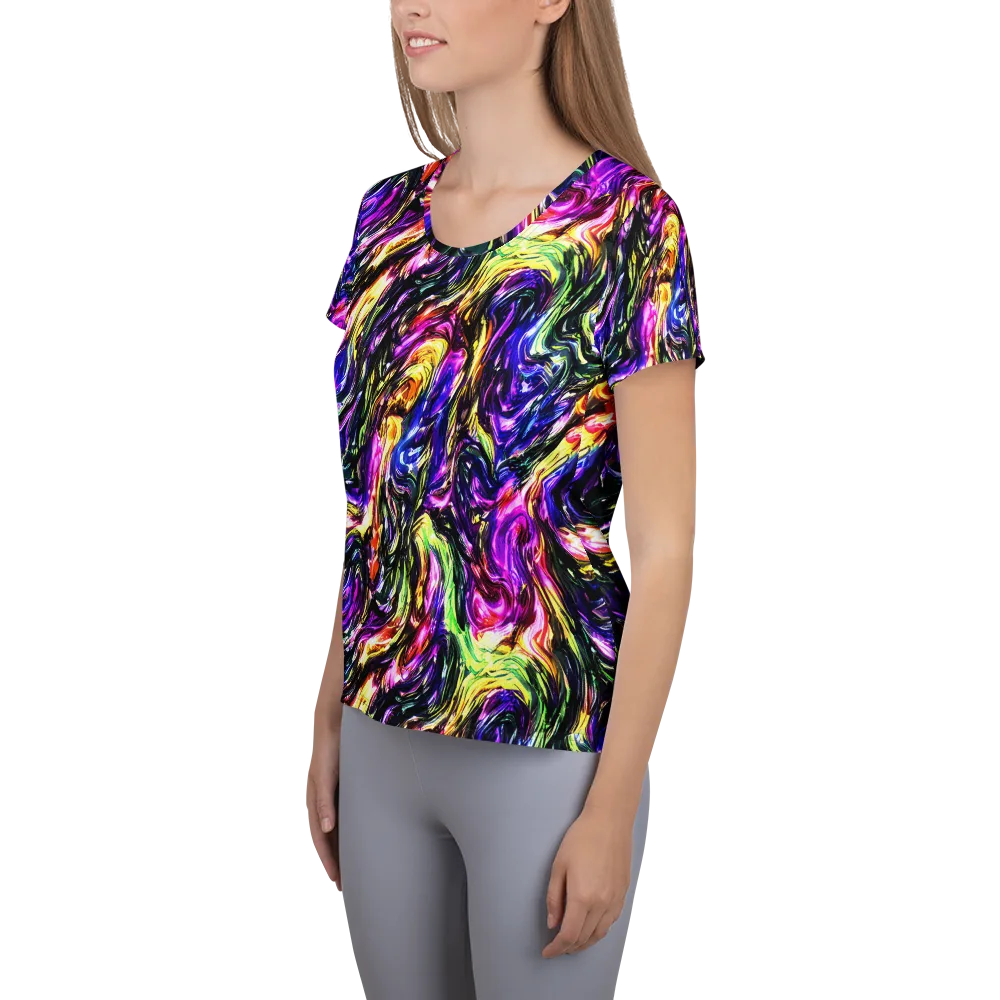 Ember Electric on Women's Athletic T-Shirt — Left