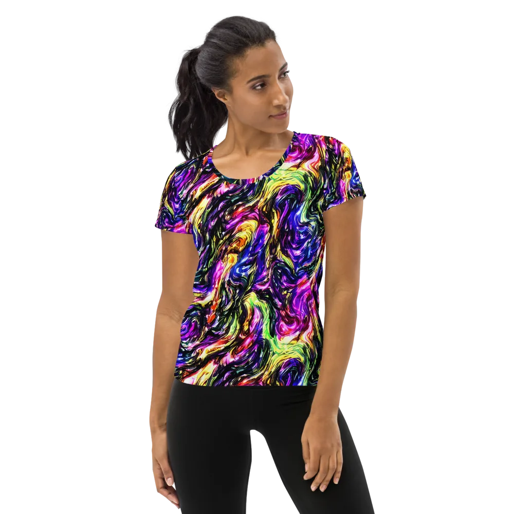 Ember Electric on Women's Athletic T-Shirt — Front