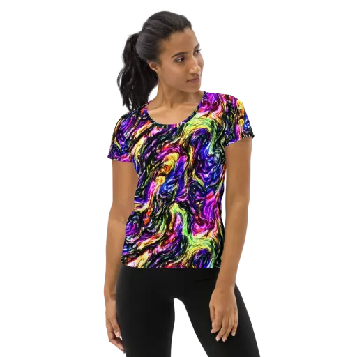 Ember Electric on a Women's Athletic T-Shirt