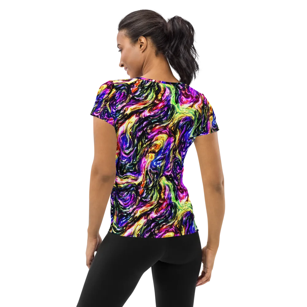 Ember Electric on Women's Athletic T-Shirt — Back