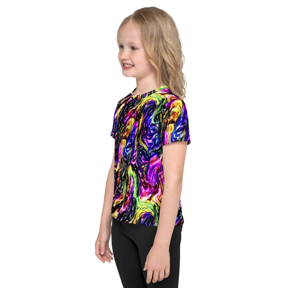Ember Electric on Kids Crew Neck T-Shirt — Left