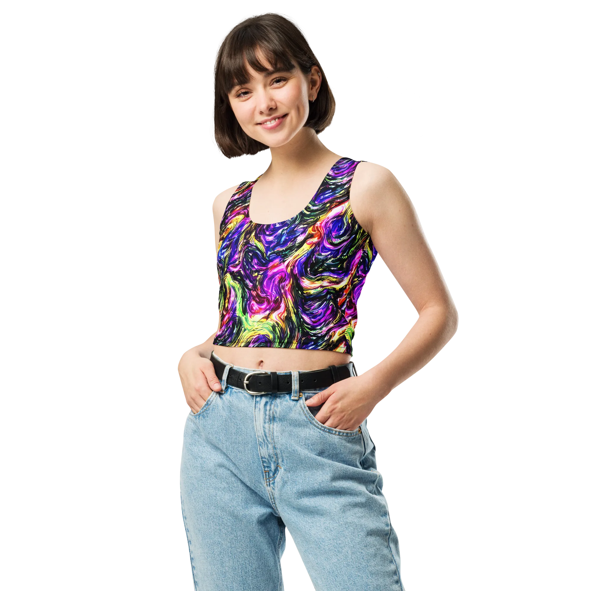 Ember Electric on Crop Top — Front