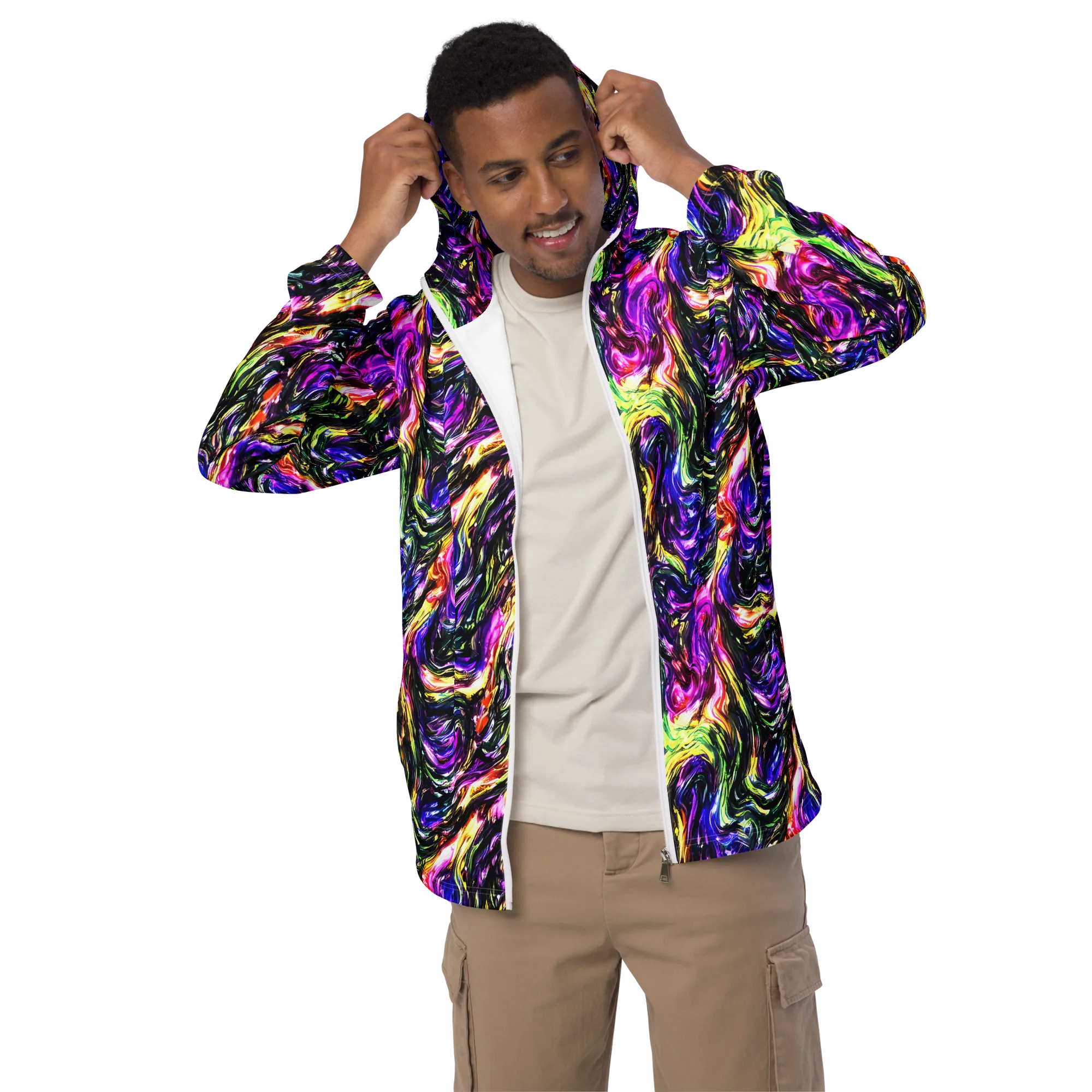 Ember Electric on Men's Windbreaker — Front
