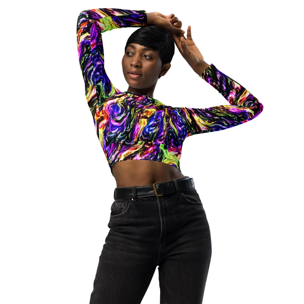 Ember Electric on Long Sleeve Crop Top — Front