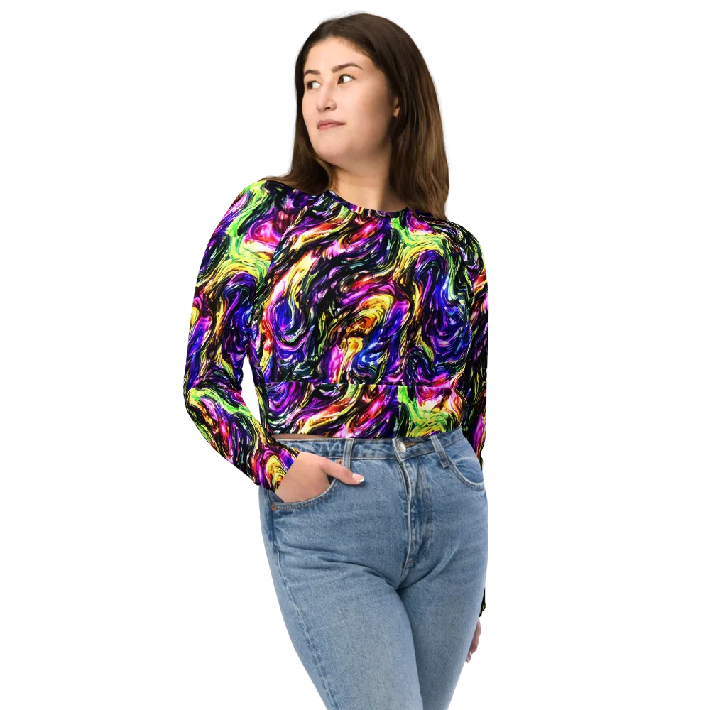 Ember Electric on Long Sleeve Crop Top — Front