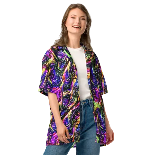 Ember Electric on a Button Shirt