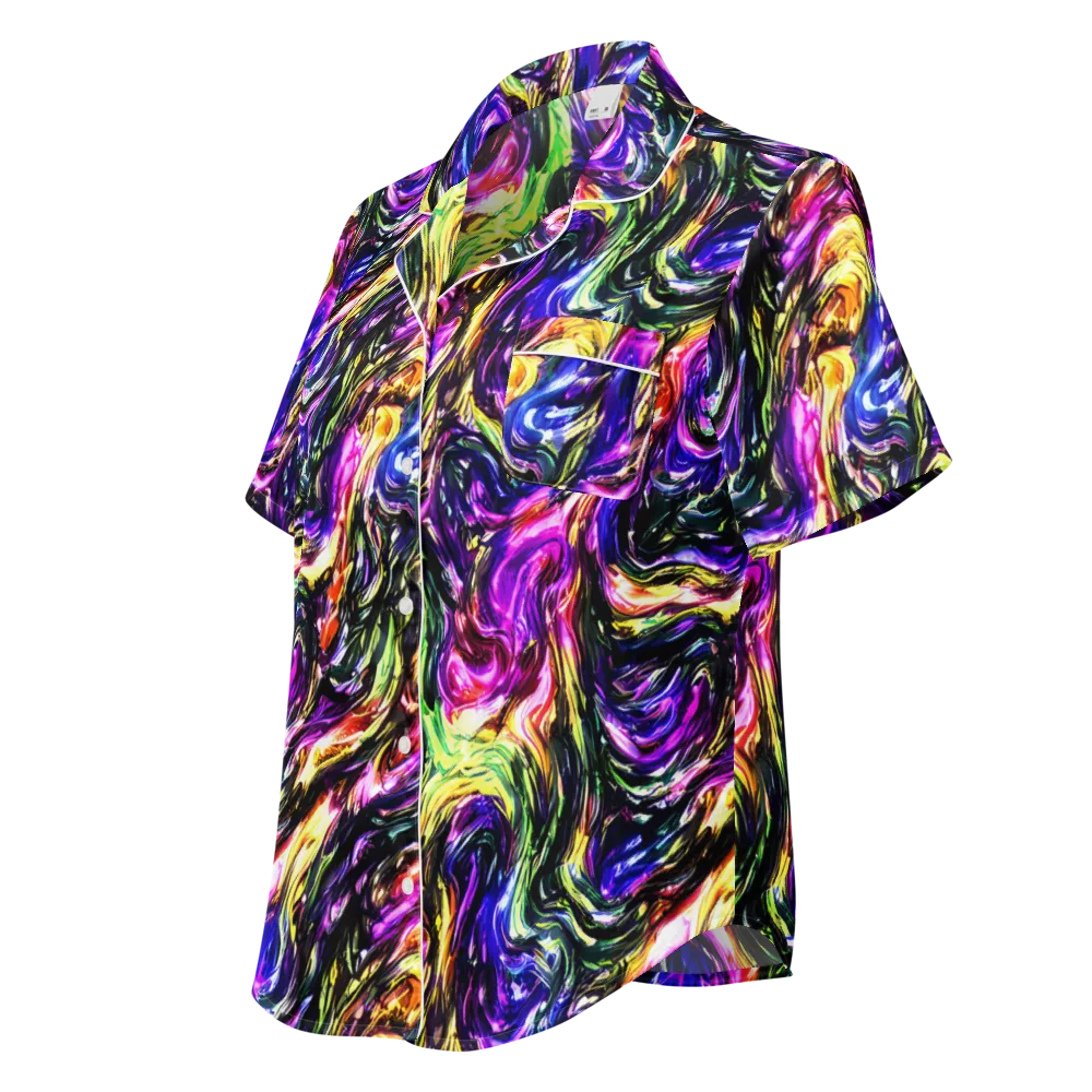 Ember Electric on Women's Short Sleeve Pajama Top — Left Front