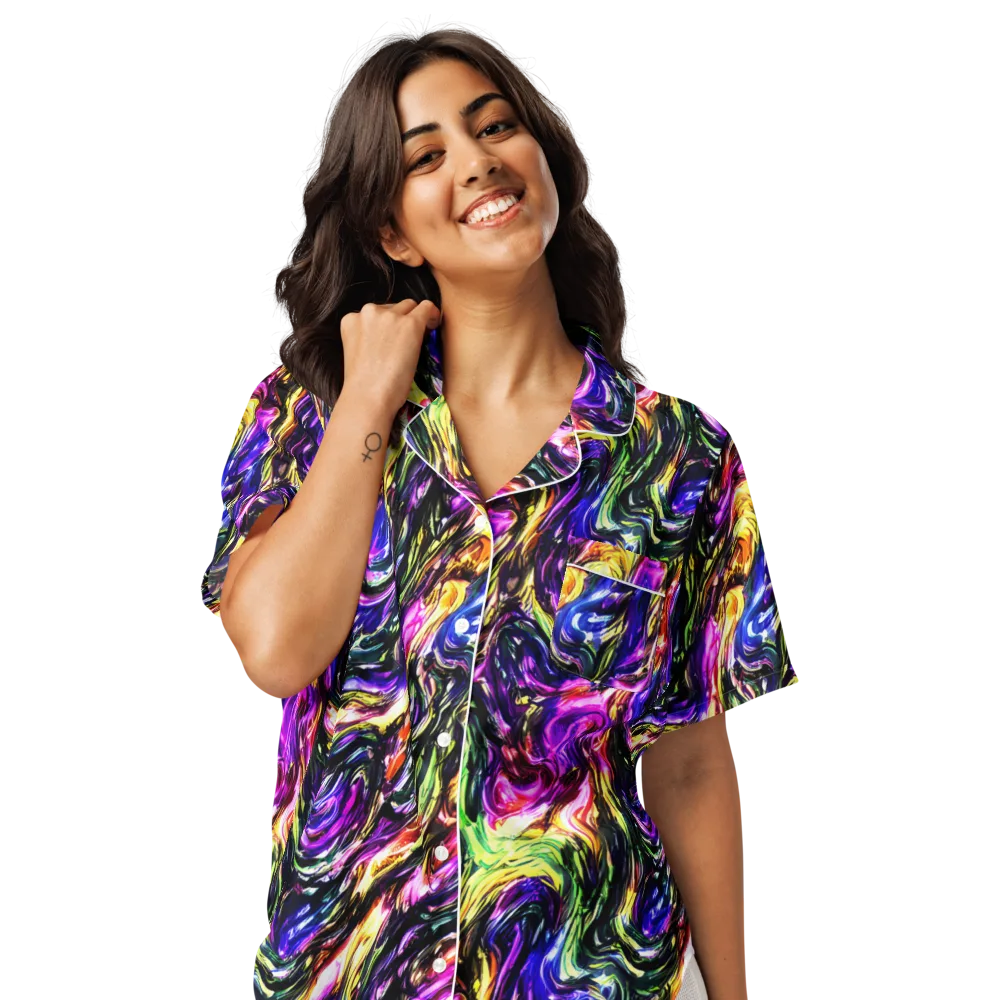Ember Electric on Women's Short Sleeve Pajama Top — Front
