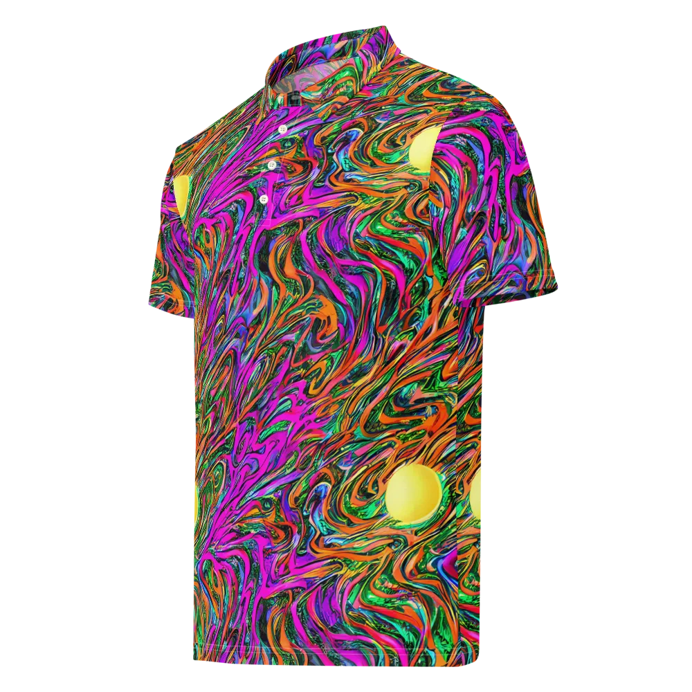Acid Opulence on Men's Slim Fit Polo Shirt — Left Front
