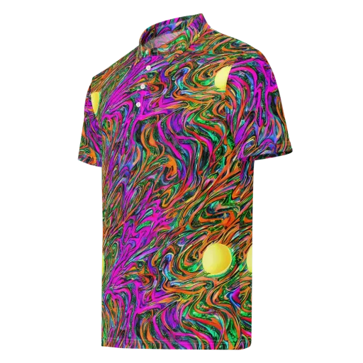 Acid Opulence on a Men's Slim Fit Polo Shirt