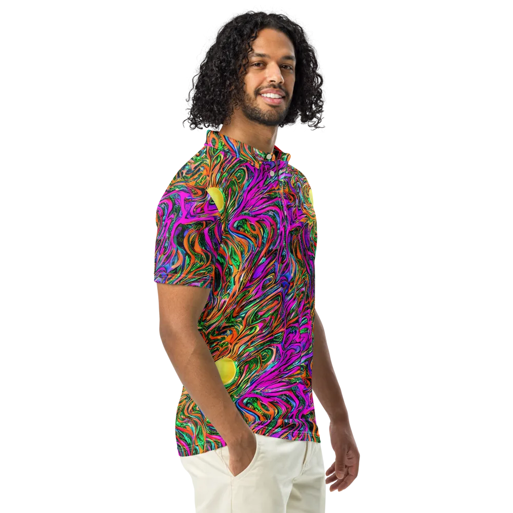 Acid Opulence on Men's Slim Fit Polo Shirt — Right Front
