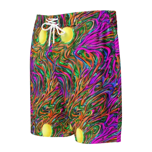 Acid Opulence on a Men's Board Shorts