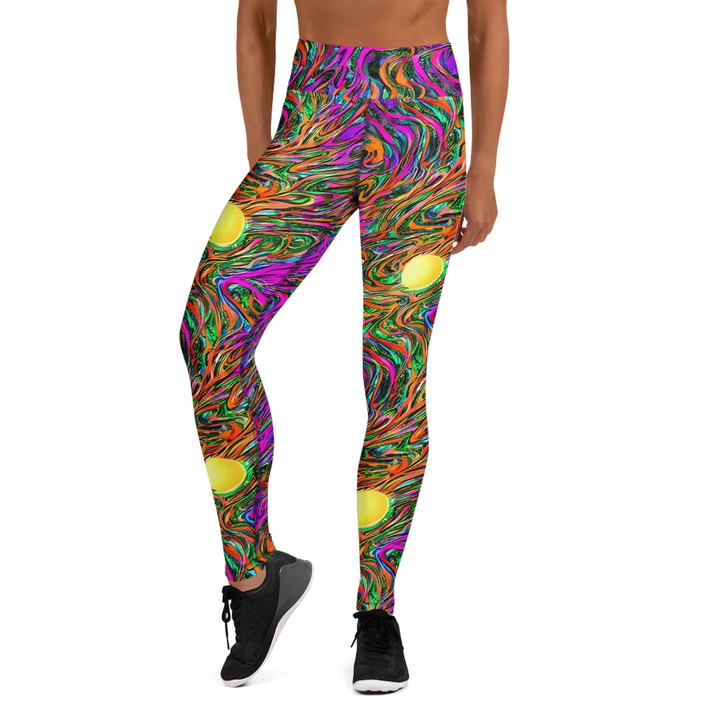 Acid Opulence on Yoga Leggings — Front