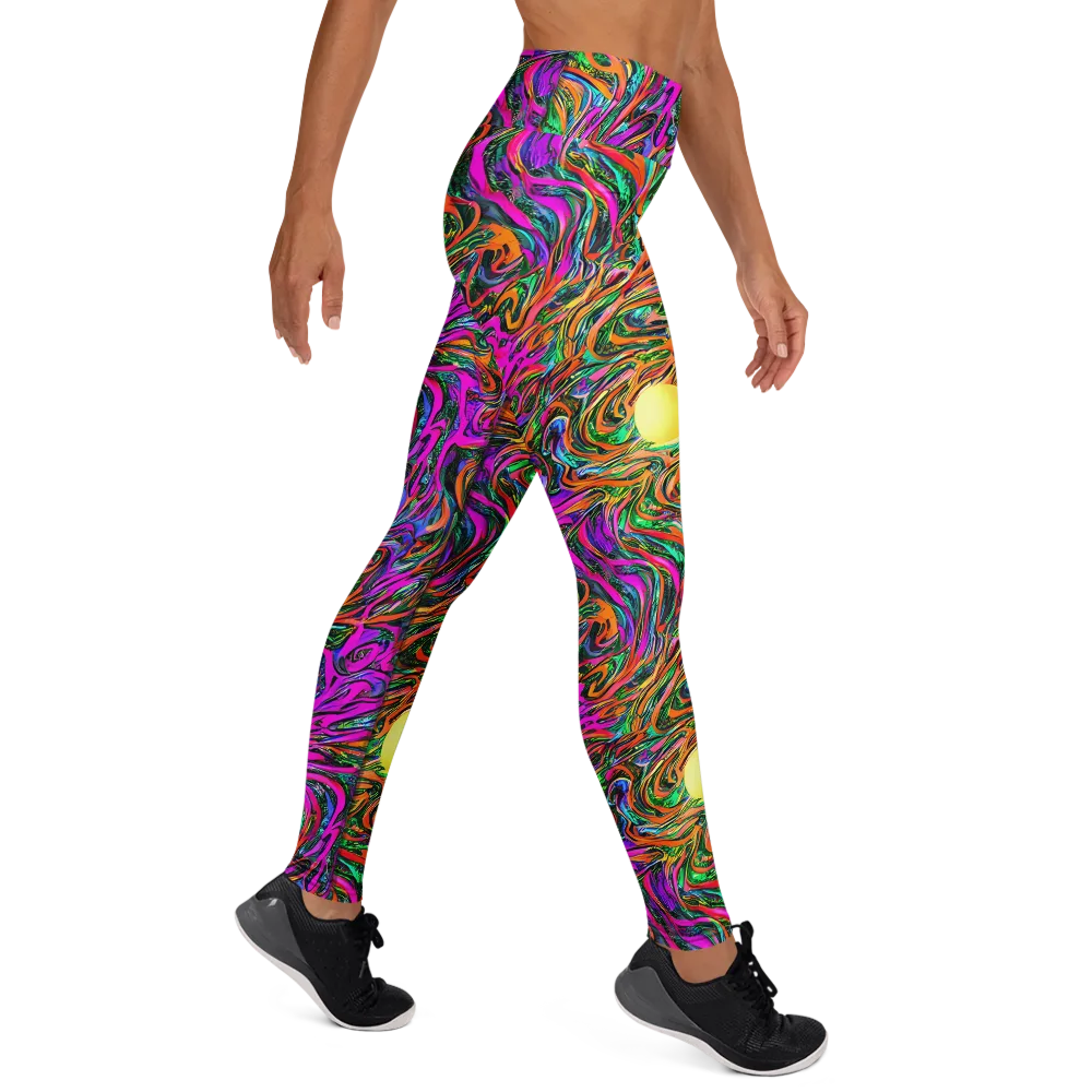 Acid Opulence on Yoga Leggings — Right