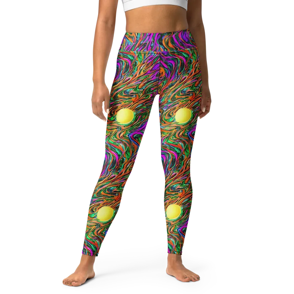 Acid Opulence on Yoga Leggings — Front