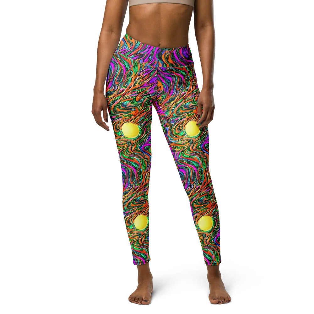 Acid Opulence on Yoga Leggings — Front