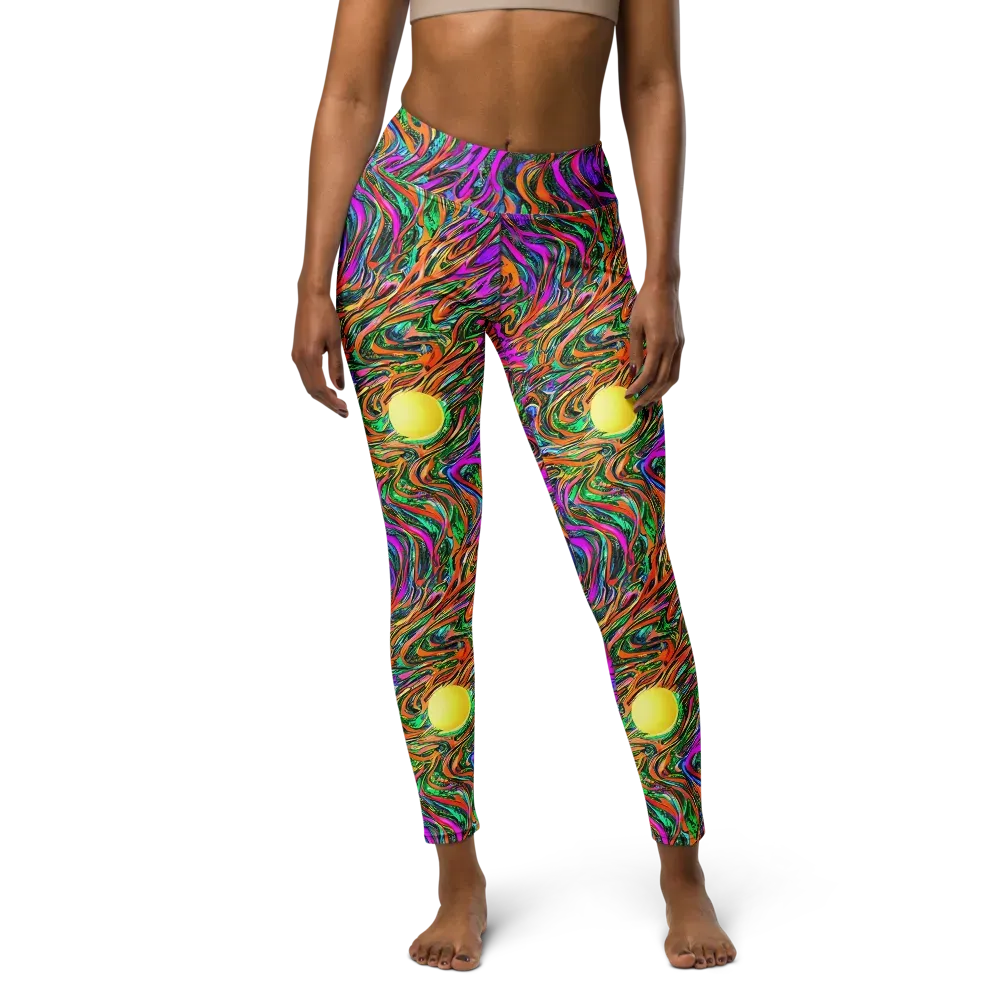Acid Opulence on Yoga Leggings — Front