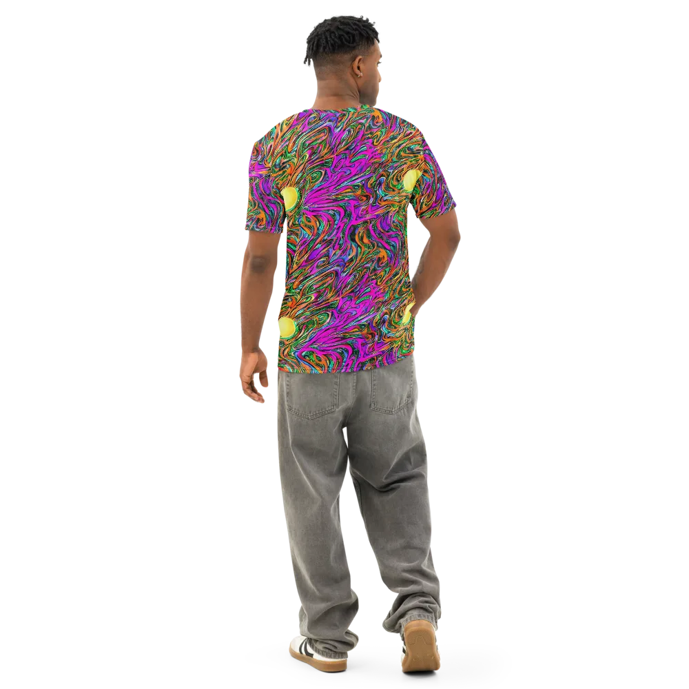 Acid Opulence on Men's Cotton Crew Neck T-Shirt — Back