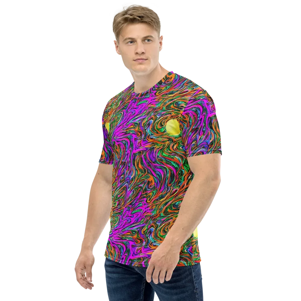 Acid Opulence on Men's Crew Neck T-Shirt — Left