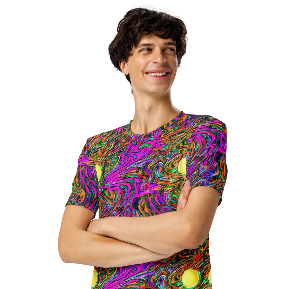Acid Opulence on Men's Crew Neck T-Shirt — Left Front