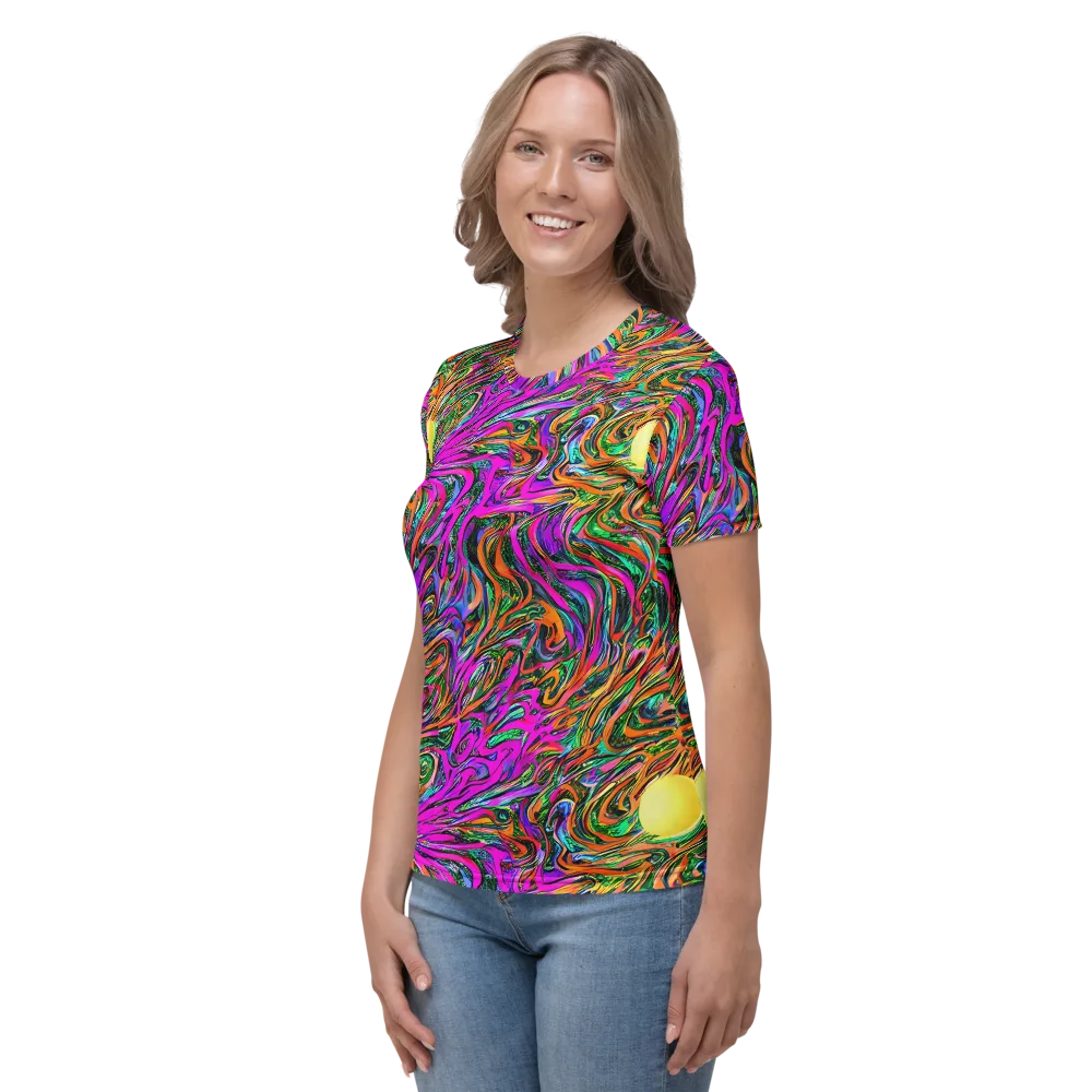 Acid Opulence on Women's Crew Neck T-Shirt — Left