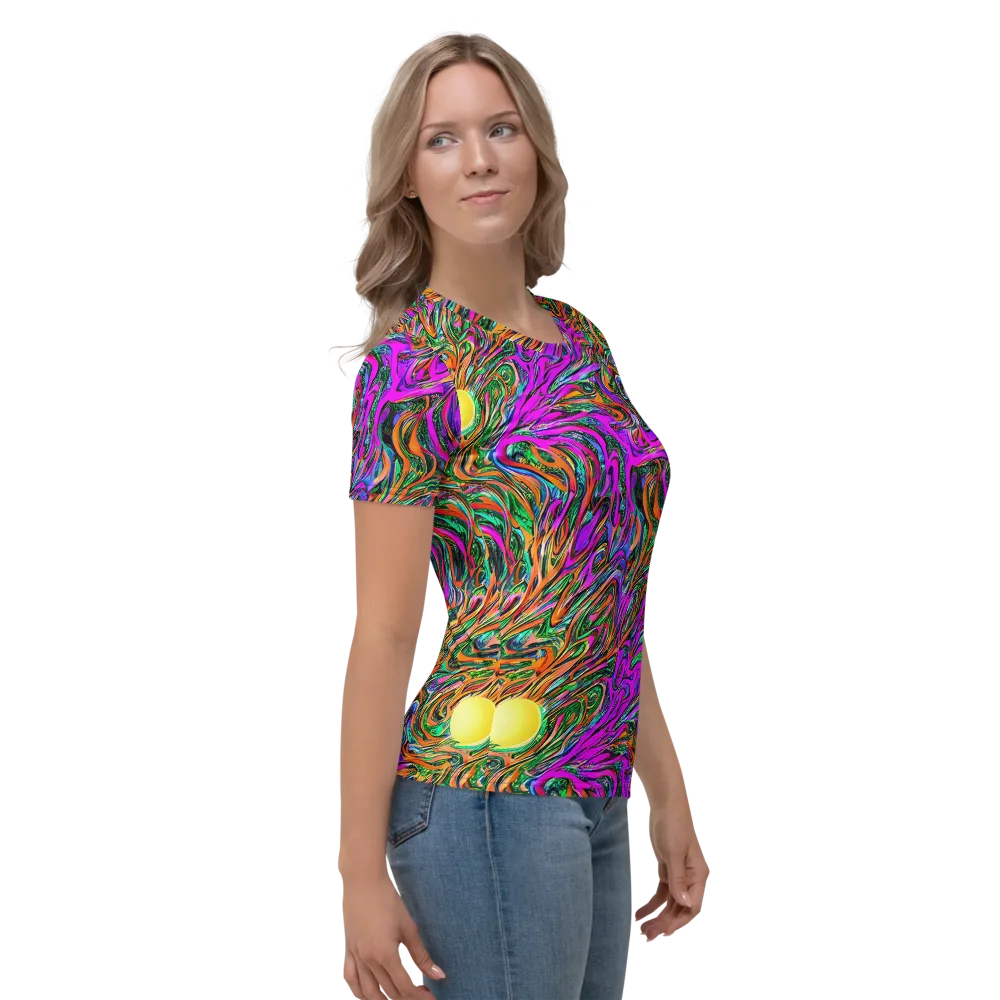 Acid Opulence on Women's Crew Neck T-Shirt — Right