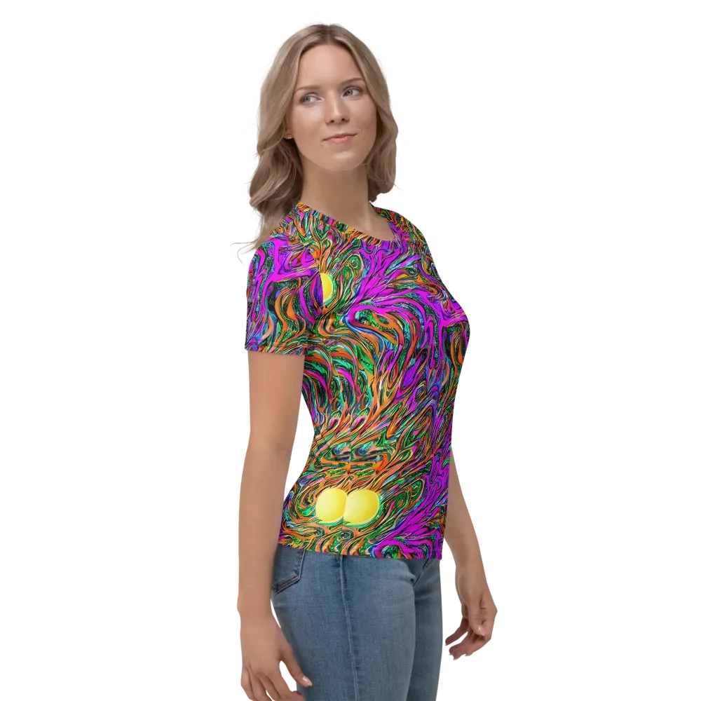 Acid Opulence on Women's Crew Neck T-Shirt — Right