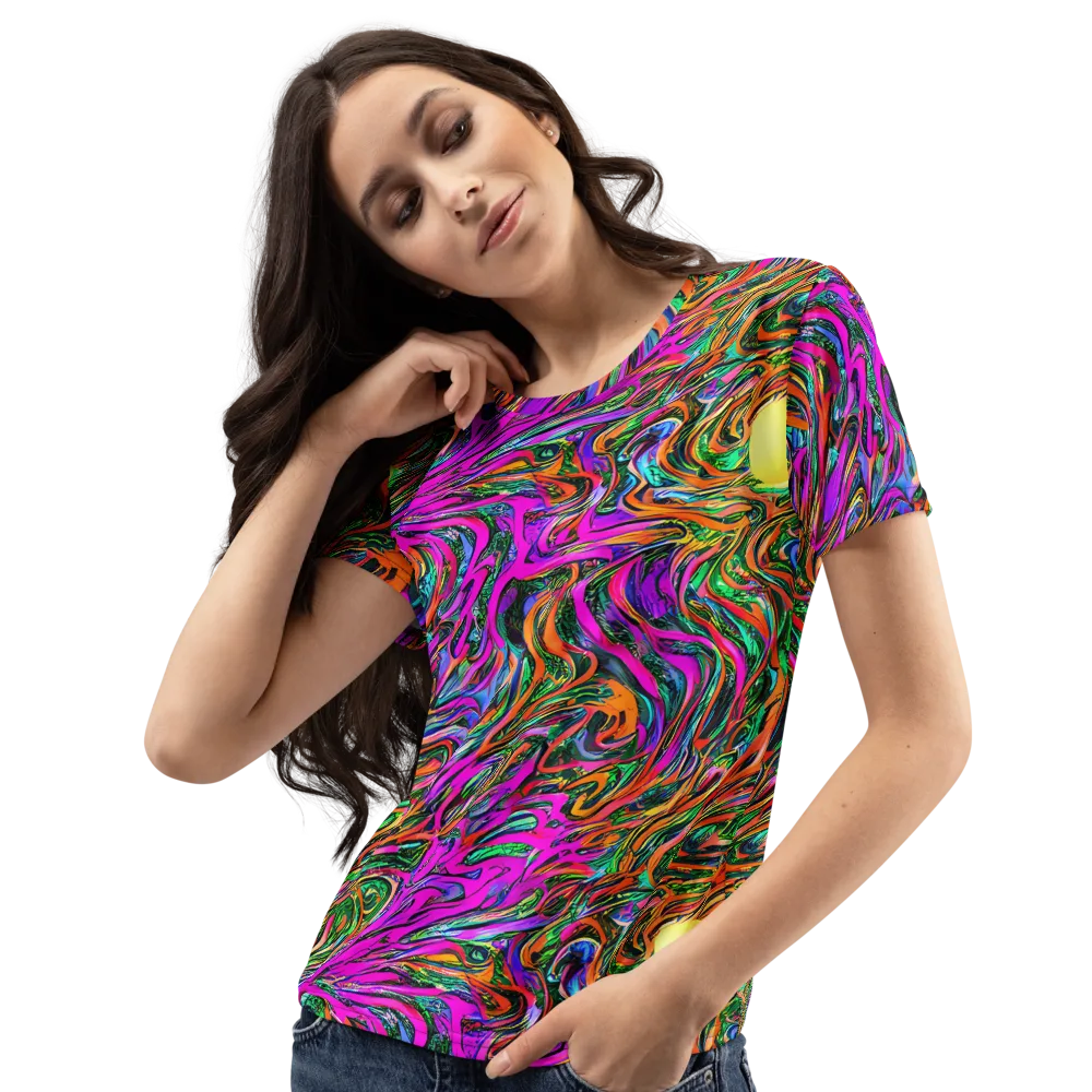 Acid Opulence on Women's Crew Neck T-Shirt — Left Front