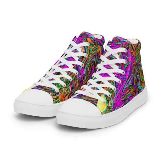 Acid Opulence on a Women's High Top Canvas Shoes