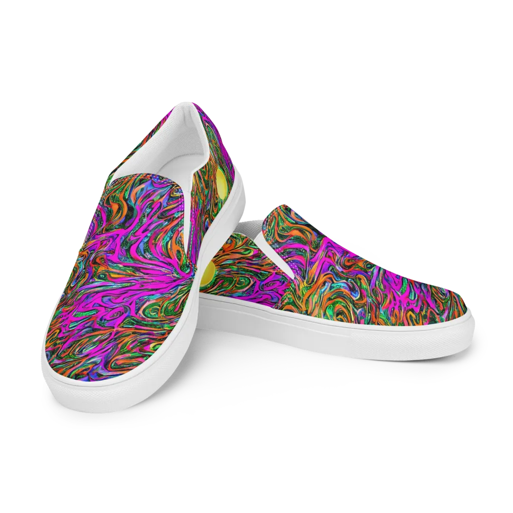 Acid Opulence on Men's Slip-On Canvas Shoes — Left Front