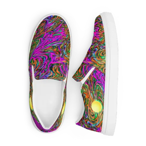 Acid Opulence on a Men's Slip-On Canvas Shoes