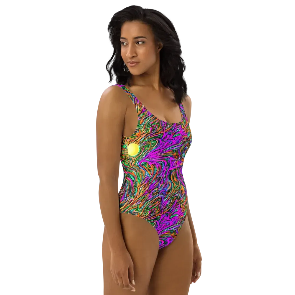 Acid Opulence on One-Piece Swimsuit — Right