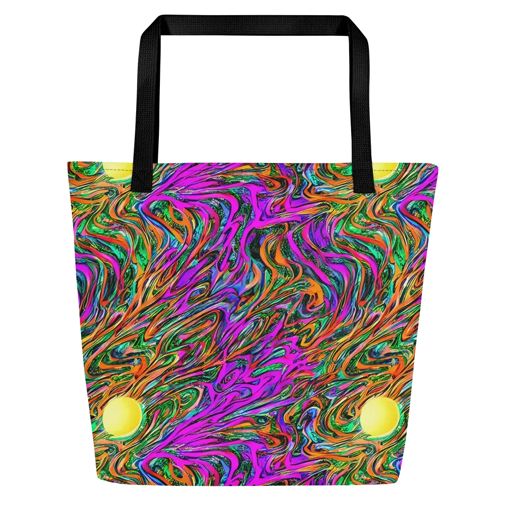 Acid Opulence on Large Tote Bag W/ Pocket — Front