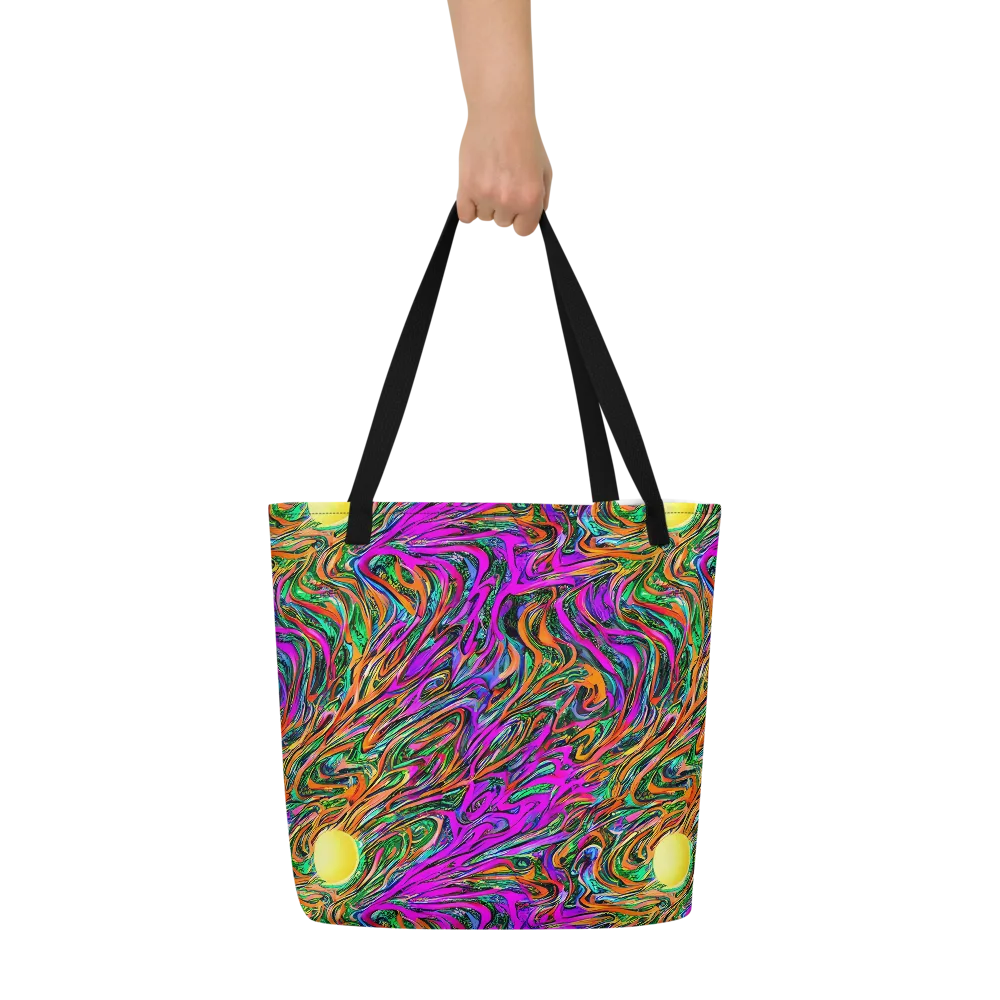Acid Opulence on Large Tote Bag W/ Pocket — Front