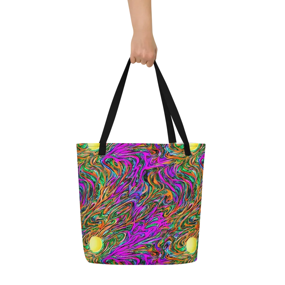 Acid Opulence on Large Tote Bag W/ Pocket — Front