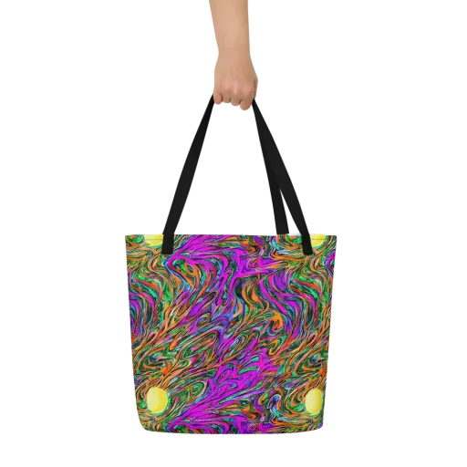 Acid Opulence on a Large Tote Bag W/ Pocket