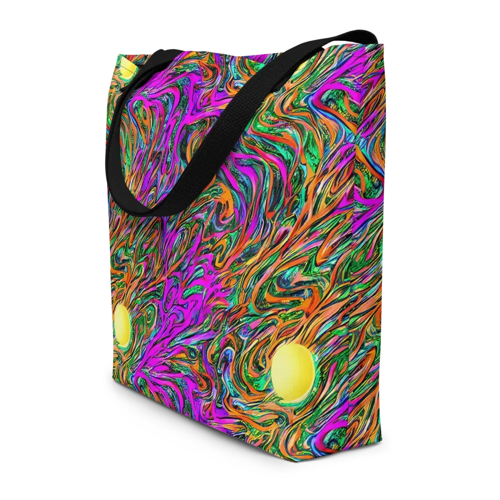 Acid Opulence on Large Tote Bag W/ Pocket — Front