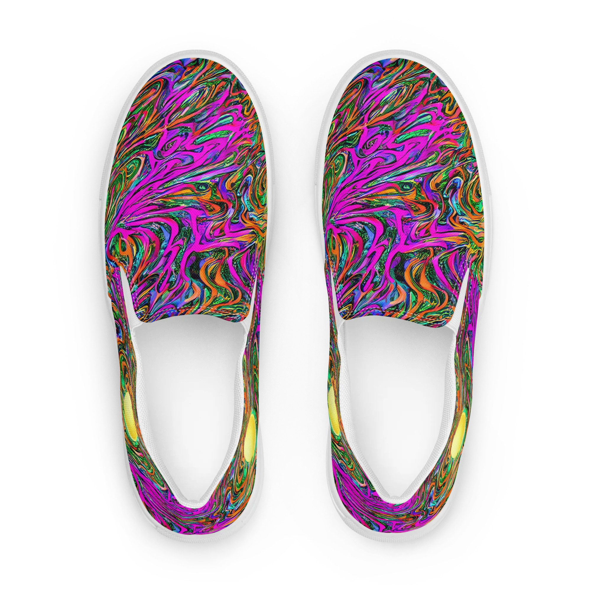 Acid Opulence on Women's Slip-On Canvas Shoes — Front