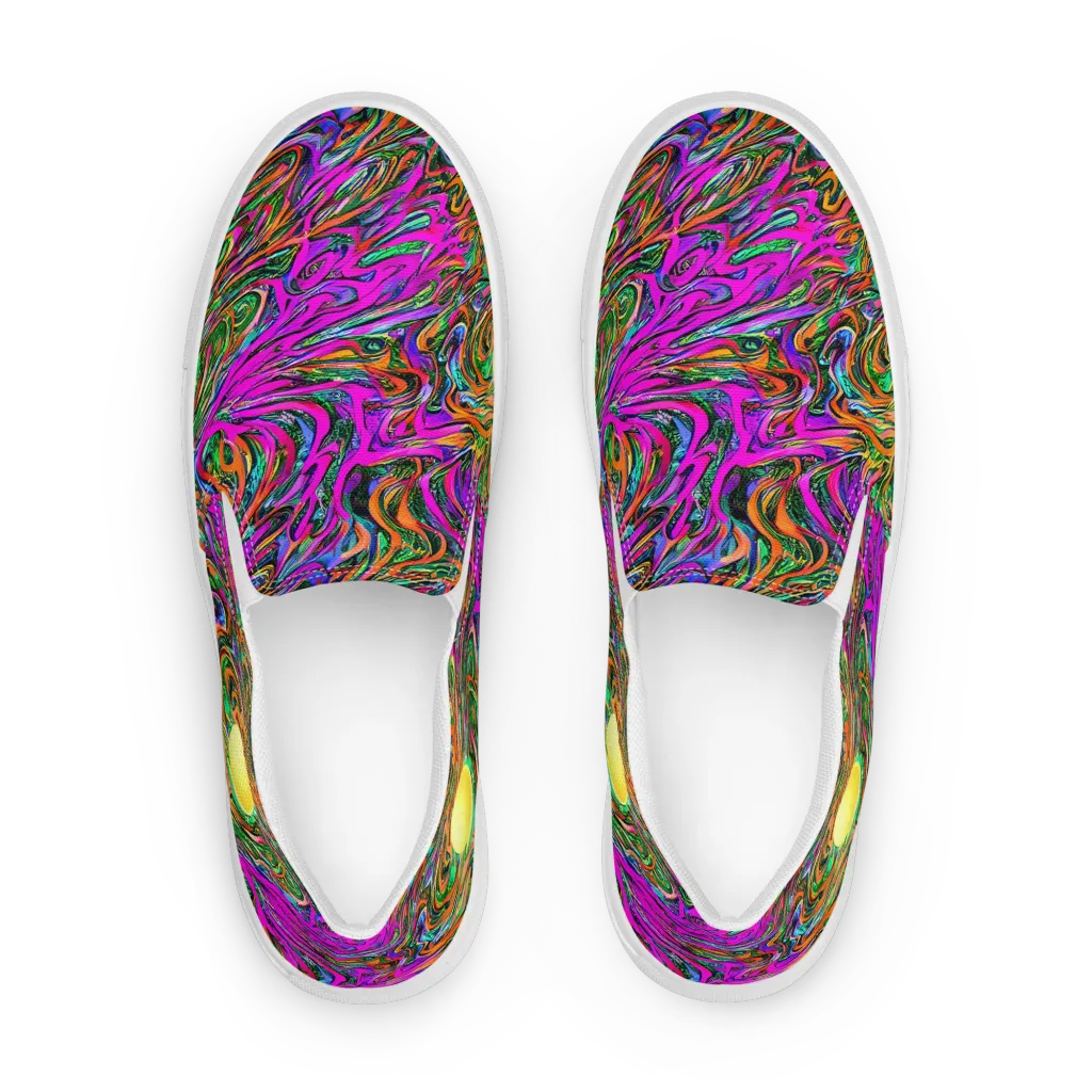 Acid Opulence on Women's Slip-On Canvas Shoes — Front