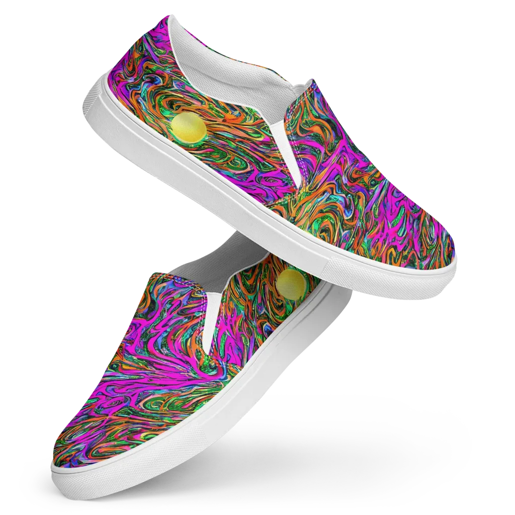 Acid Opulence on Women's Slip-On Canvas Shoes — Front