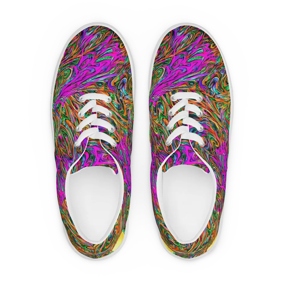Acid Opulence on Men's Lace-Up Canvas Shoes — Front